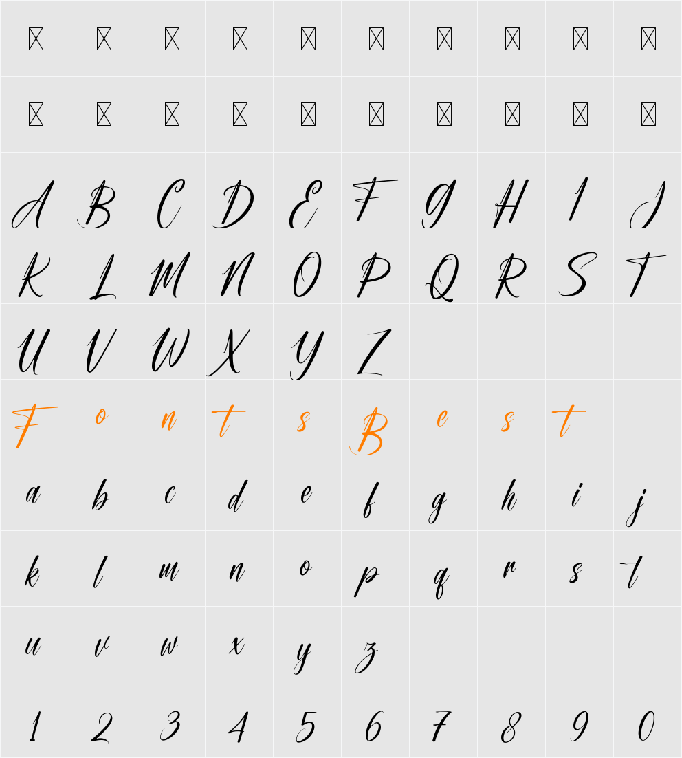 Miracle Signature Character Map