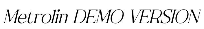Metrolin DEMO VERSION Font Image