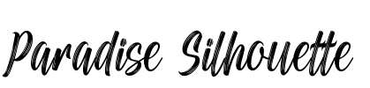 Paradise Silhouette Font Image