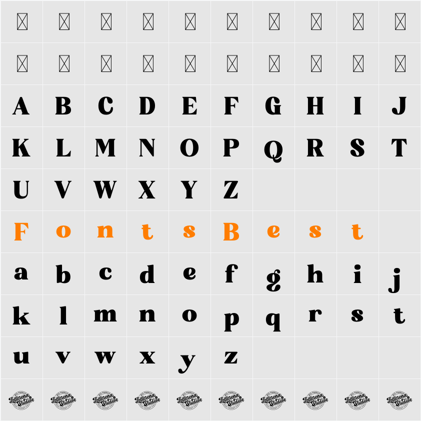 Bright Sunlist DEMO VERSION Character Map