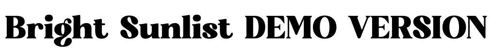 Bright Sunlist DEMO VERSION Font Image