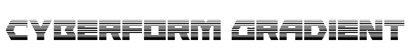 Cyberform Gradient Font Image
