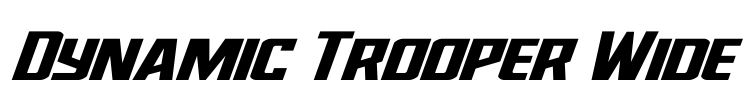 Dynamic Trooper Wide Font Image