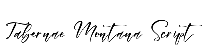 Tabernae Montana Script Font Image