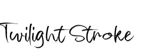 Twilight Stroke Font Image