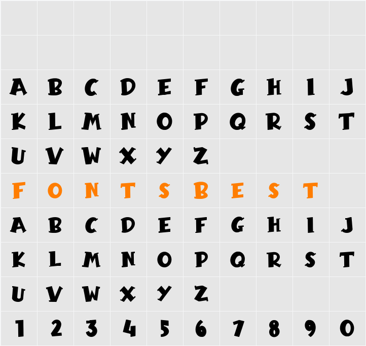 Hello Pumpkin Character Map
