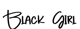 Black Girl Font Image