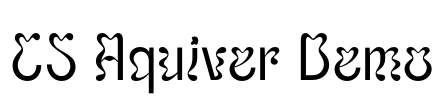 CS Aquiver Demo Font Image