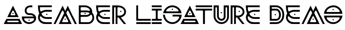 Asember Ligature Demo Font Image