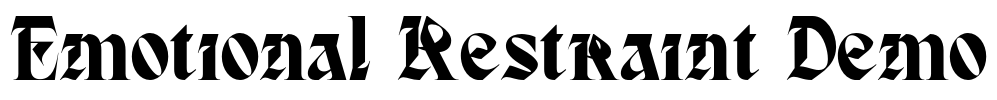 Emotional Restraint Demo Font Image