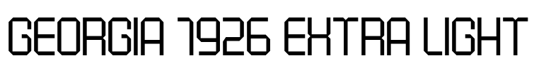 Georgia 1926 Extra Light Font Image