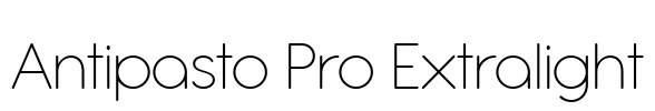 Antipasto Pro Extralight Font Image