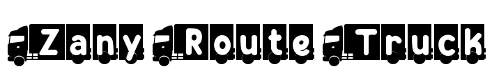 Zany Route Truck Font Image