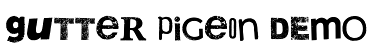 Gutter Pigeon DEMO Font Image
