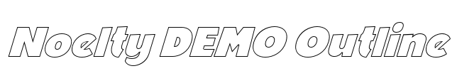 Noelty DEMO Outline Font Image