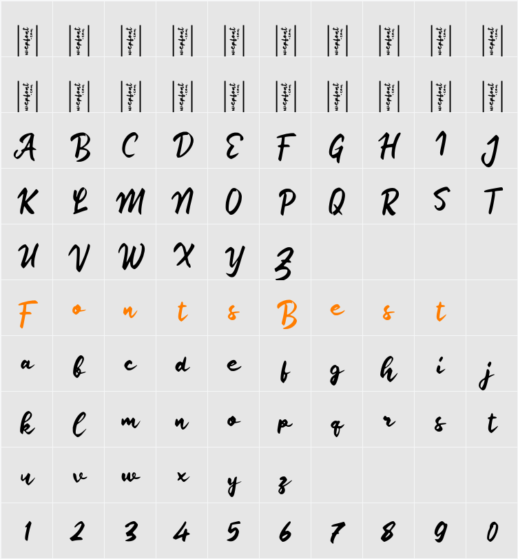 Ofafa Signature Character Map