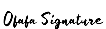 Ofafa Signature Font Image