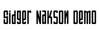 Sidger Nakson Demo Font Image