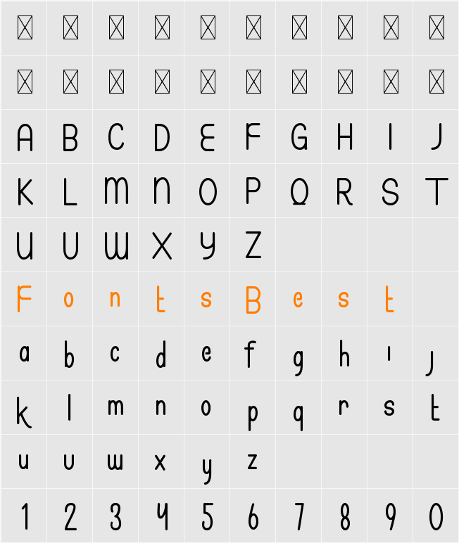 Mixena Character Map