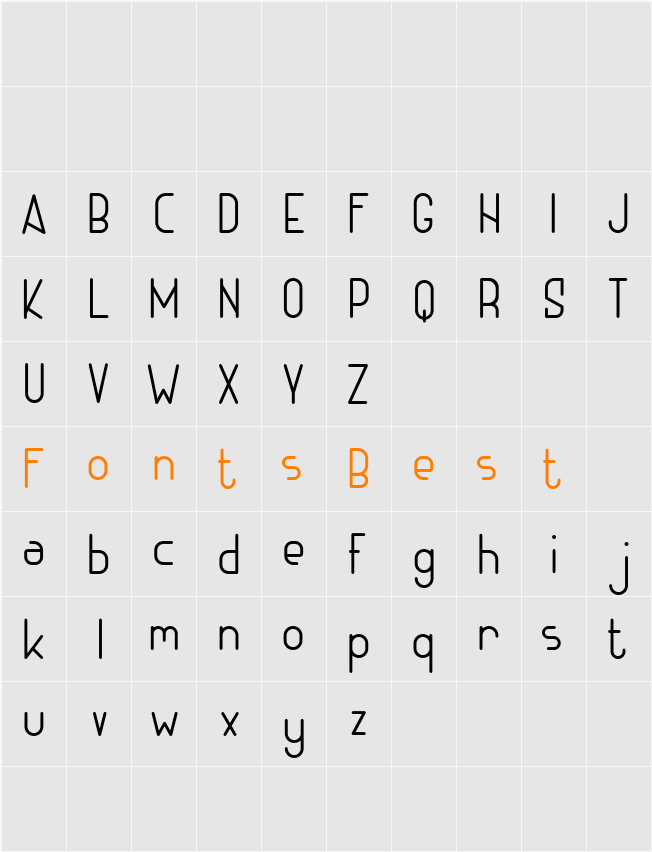 ADHE Sans Light FREE Character Map