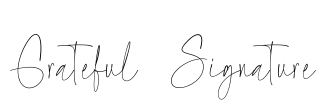 Grateful Signature Font Image