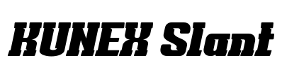 KUNEX Slant Font Image