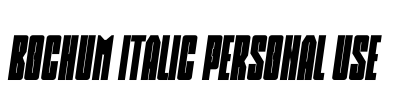 Bochum Italic Personal Use Font Image