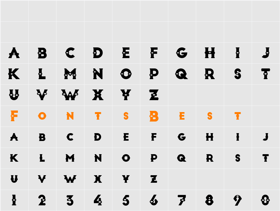 ARTESANIA Display Character Map