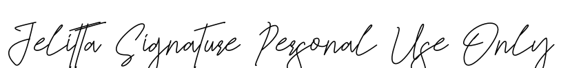 Jelitta Signature Personal Use Only Font Image