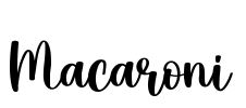 Macaroni Font Image