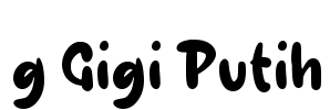 g Gigi Putih Font Image