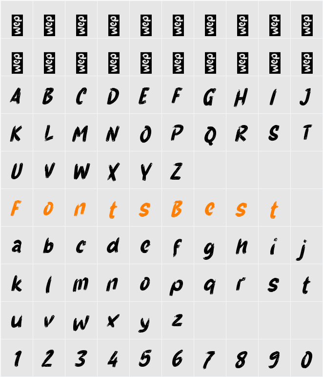 g Geruduk Character Map