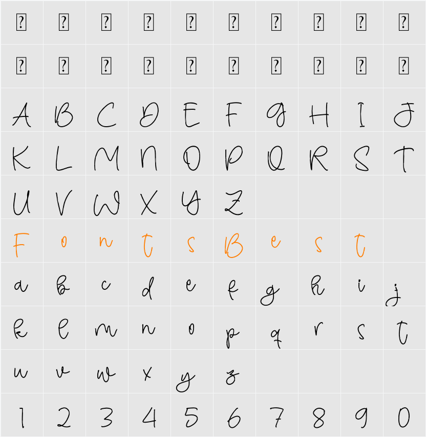 Jooylline Character Map