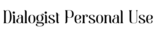 Dialogist Personal Use Font Image