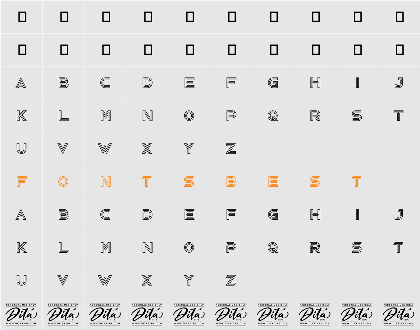 Neonrec Character Map