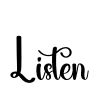 Listen Font Image