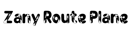 Zany Route Plane Font Image