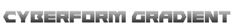 Cyberform Gradient Font Image