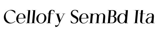 Cellofy SemBd Ita Font Image