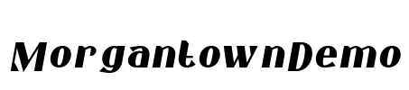 MorgantownDemo Font Image