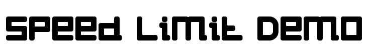 Speed Limit Demo Font Image