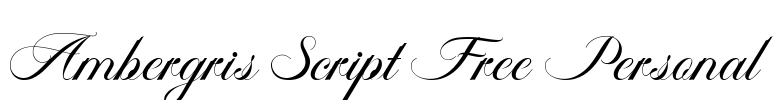 Ambergris Script Free Personal Font Image