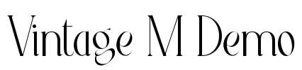 Vintage M Demo Font Image
