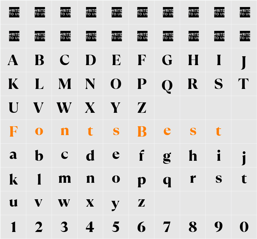 TT Ramillas Trl ExtraBold Character Map