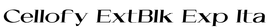 Cellofy ExtBlk Exp Ita Font Image