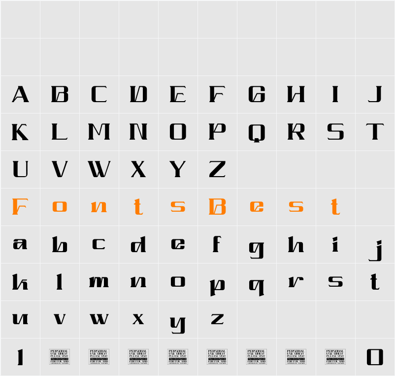 Beillone Character Map