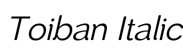 Toiban Italic Font Image