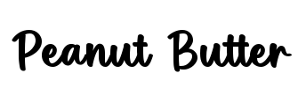 Peanut Butter Font Image