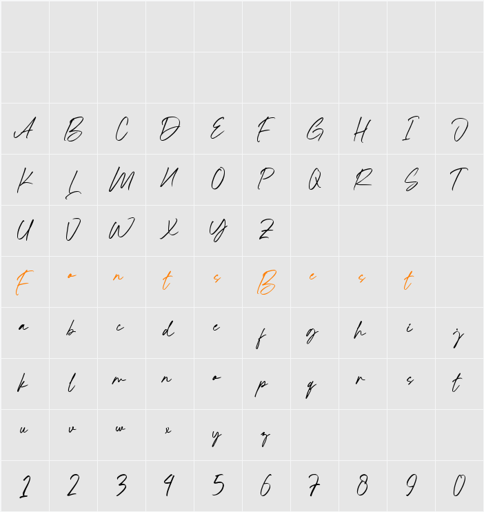 Normal Character Map