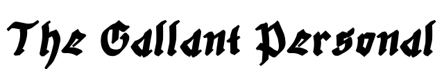 The Gallant Personal Font Image